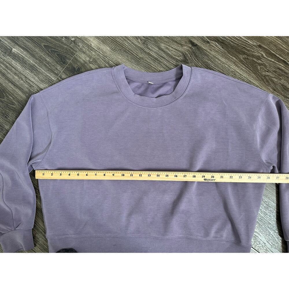 Lululemon Perfectly Oversized Cropped Crew Softstreme Size 12 Velvet Dust - Picture 3 of 6